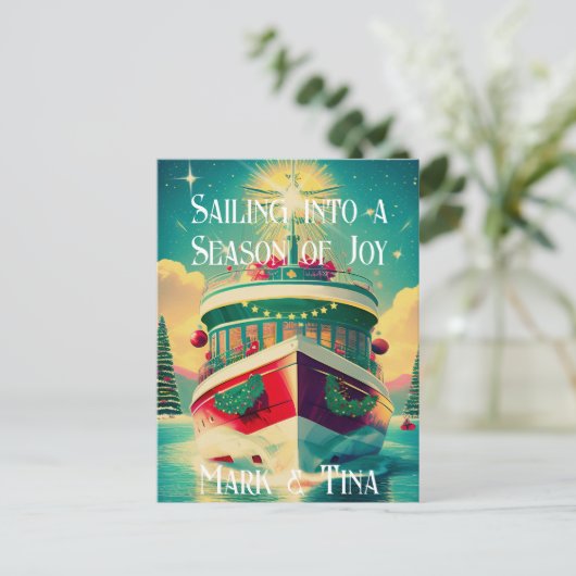 Weihnachtsreise Postkarte (Stehend Vorderseite)