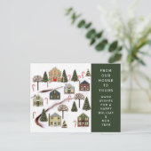 Weihnachtsreise Postkarte (Stehend Vorderseite)