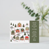 Weihnachtsreise Postkarte (Stehend Vorderseite)