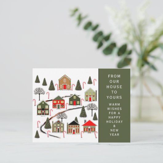 Weihnachtsreise Postkarte (Stehend Vorderseite)