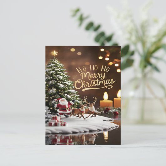 Weihnachtsreise Postkarte (Stehend Vorderseite)