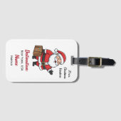 Weihnachtsreise von Santa Claus Gepäckanhänger (Vorderseite (Horizontal))