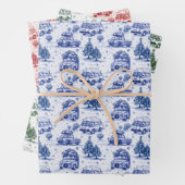 Weihnachtsreise - Weihnachtsfeiern | 3 Farben Geschenkpapier Set (Beispiel)
