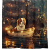 Weihnachtsreise zum Japanischen Kinn Duschvorhang (Vorderseite)