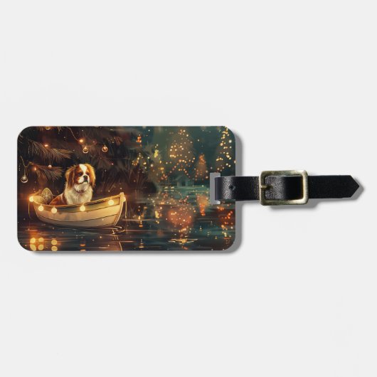 Weihnachtsreise zum Japanischen Kinn Gepäckanhänger (Vorderseite horizontal)