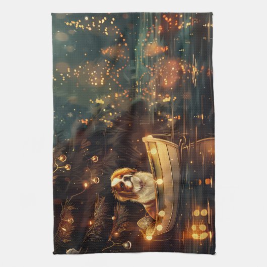 Weihnachtsreise zum Japanischen Kinn Geschirrtuch (Vertikal)