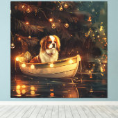 Weihnachtsreise zum Japanischen Kinn Leinwanddruck (Insitu (Holzboden))