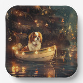 Weihnachtsreise zum Japanischen Kinn Pappteller (Vorderseite)