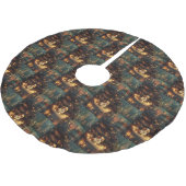 Weihnachtsreise zum Japanischen Kinn Polyester Weihnachtsbaumdecke (Schrägansicht)