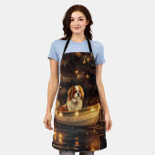 Weihnachtsreise zum Japanischen Kinn Schürze (Getragen)