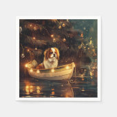 Weihnachtsreise zum Japanischen Kinn Serviette (Vorderseite)