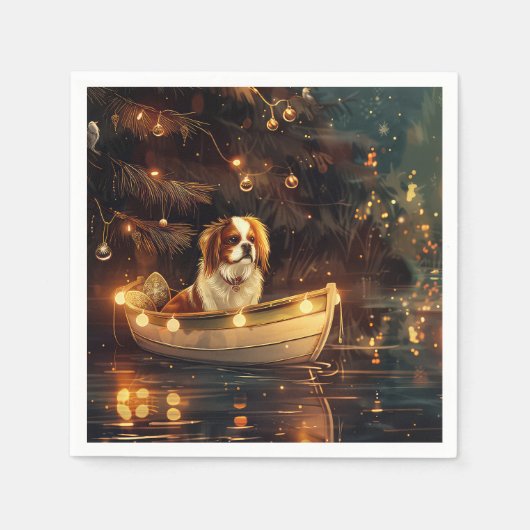 Weihnachtsreise zum Japanischen Kinn Serviette (Vorderseite)