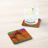 Weihnachtsreitferd Getränkeuntersetzer (Rechte Seite)