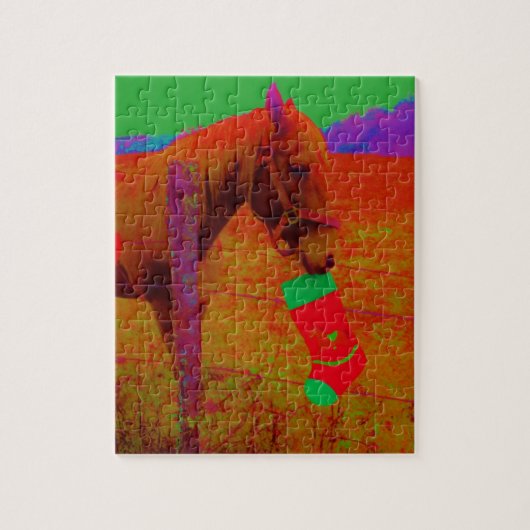 Weihnachtsreitferd Puzzle (Vertikal)