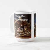 Weihnachtsreligiös Spirituelle Krippe Kaffeetasse (Vorderseite Links)
