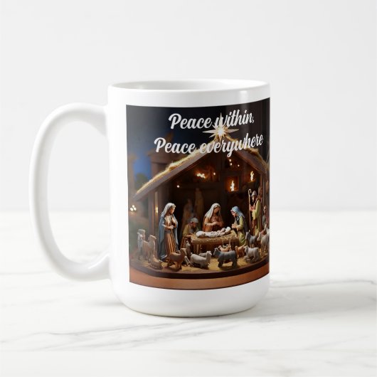 Weihnachtsreligiös Spirituelle Krippe Kaffeetasse (Links)