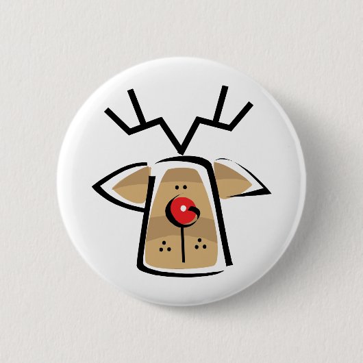 Weihnachtsren Button (Vorderseite)