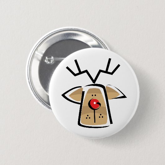 Weihnachtsren Button (Vorne & Hinten)