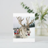 Weihnachtsren Feiertagspostkarte (Stehend Vorderseite)