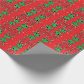Weihnachtsren-Frosch-Packpapier Geschenkpapier (Ecke)