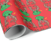 Weihnachtsren-Frosch-Packpapier Geschenkpapier (Rolleneckpunkt)