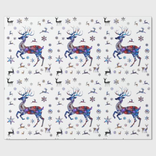 Weihnachtsren Geschenkpapier (Flach)