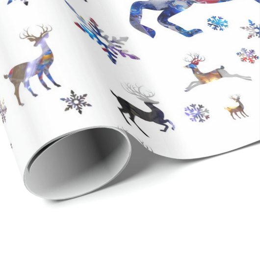 Weihnachtsren Geschenkpapier (Rolleneckpunkt)