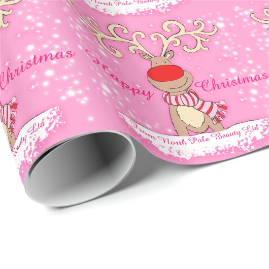 Weihnachtsren in der geschenkpapier (Rolleneckpunkt)