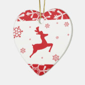 Weihnachtsren Keramik Ornament (Links)