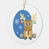 Weihnachtsren Keramikornament (Links)