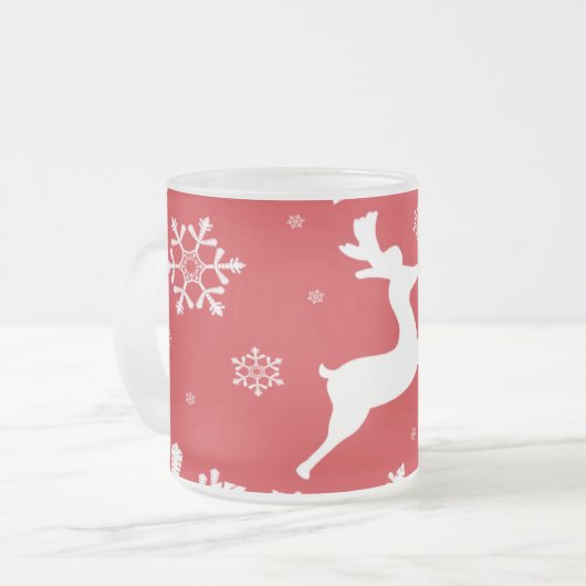 Weihnachtsren Mattglastasse (Vorderseite Links)