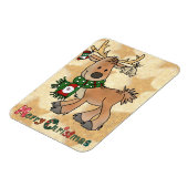 Weihnachtsren mit Sternen Magnet (Linke Seite)