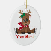 Weihnachtsren personalisiert keramik ornament (Rechts)