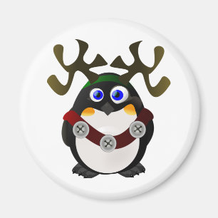 Weihnachtsren-Pinguin Magnet