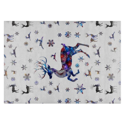 Weihnachtsren Schneidebrett (Vorderseite)