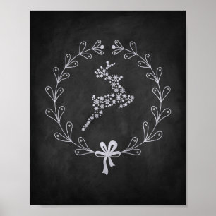 Weihnachtsren-Tafel-Plakat Poster