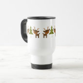 Weihnachtsren-Tasse Reisebecher (Vorderseite Links)