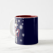 Weihnachtsren-Tasse Zweifarbige Tasse (Vorderseite Links)