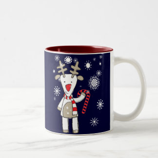 Weihnachtsren-Tasse Zweifarbige Tasse