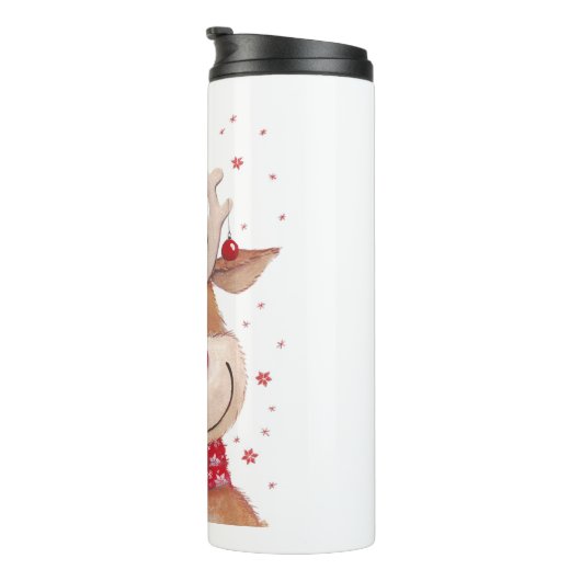 Weihnachtsren Thermosbecher (Nach rechts gedreht)