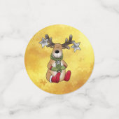 Weihnachtsren und Elch Konfetti (Klein Vorderseite)