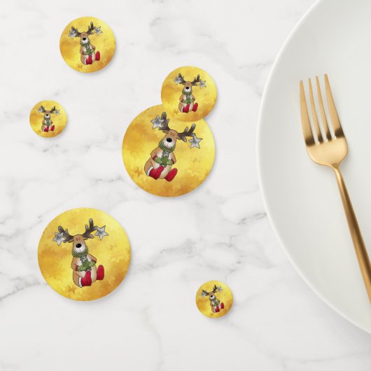 Weihnachtsren und Elch Konfetti (Gruppe)