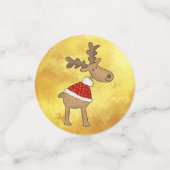 Weihnachtsren und Elch Konfetti (Klein Vorderseite)
