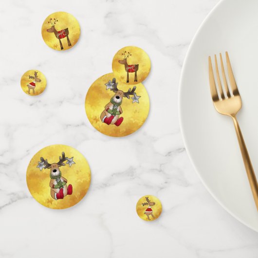 Weihnachtsren und Elch Konfetti (Gruppe)