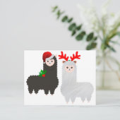 Weihnachtsrenalpakas Feiertagspostkarte (Stehend Vorderseite)