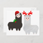 Weihnachtsrenalpakas Feiertagspostkarte (Vorne/Hinten)