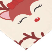 Weihnachtsrengesicht Kurzer Tischläufer (Ecke)