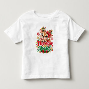 Weihnachtsrenne Festlich (Mädchen) Kleinkind T-shirt