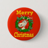 Weihnachtsrenriff Button (Vorderseite)