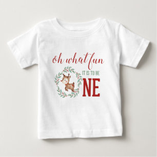 Weihnachtsrentier 1. Geburtstag Baby T-shirt